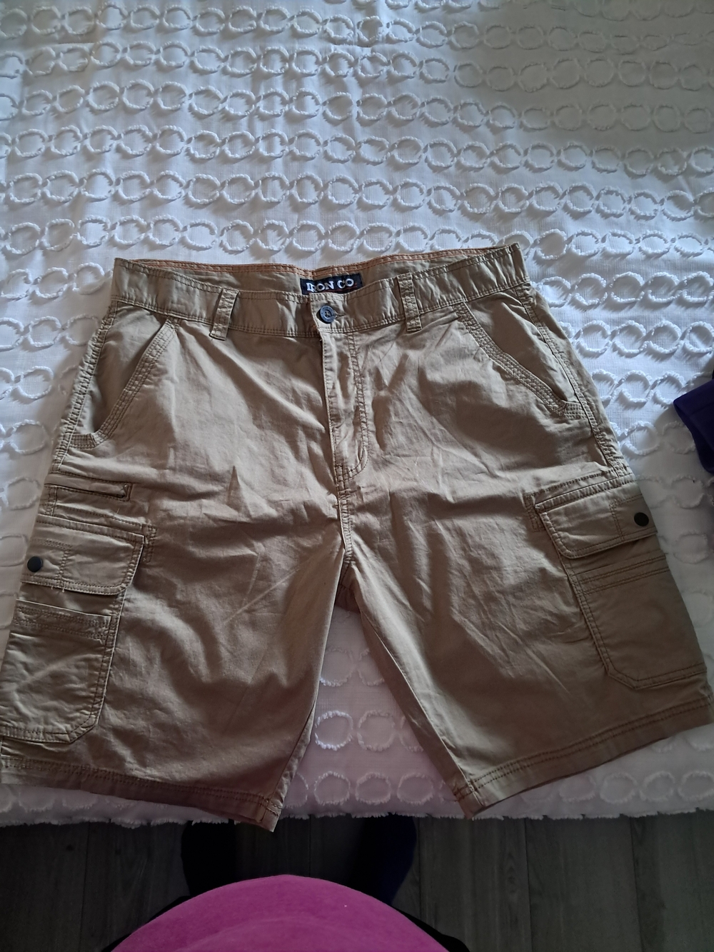 Men's Tan Cargo Shorts with Utility Pockets